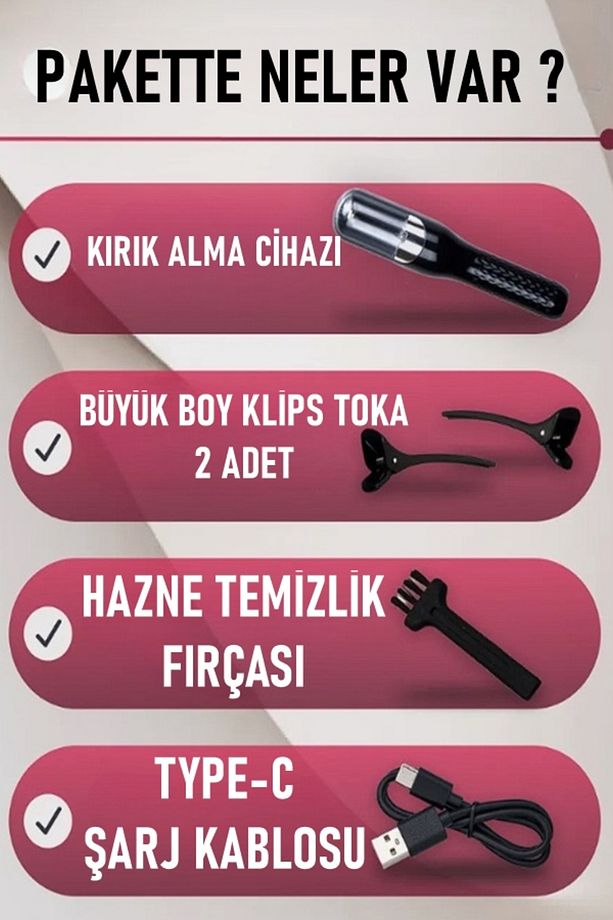 Kablosuz Saç Kırık Alma Cihazı Pratik ve Güvenli Split End Trimmer, Type-C Şarjlı - 5