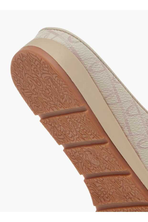 Paprika Monogram Print Slip-On Mules - 5