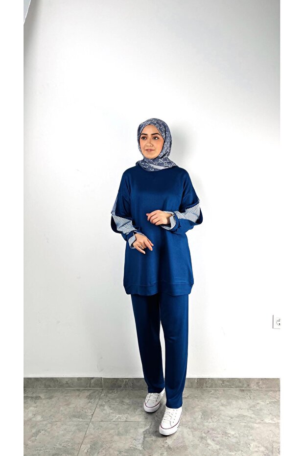 طقم بدلة رياضية من الكريستال بخيطين - 1