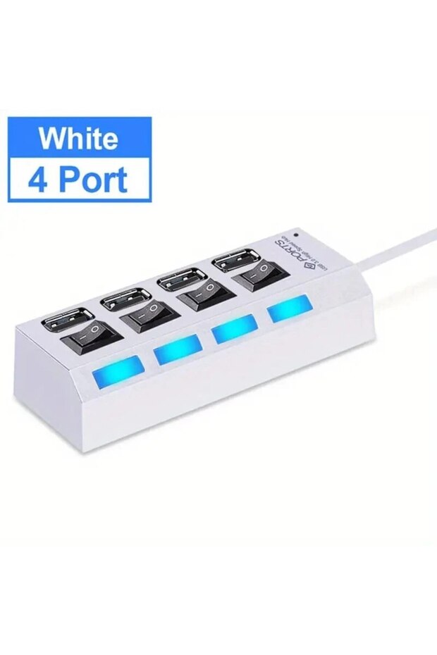 محول USB HUB 2.0 عالي السرعة 4/7 منافذ وموسع وموزع USB متعدد وموسع متعدد مع