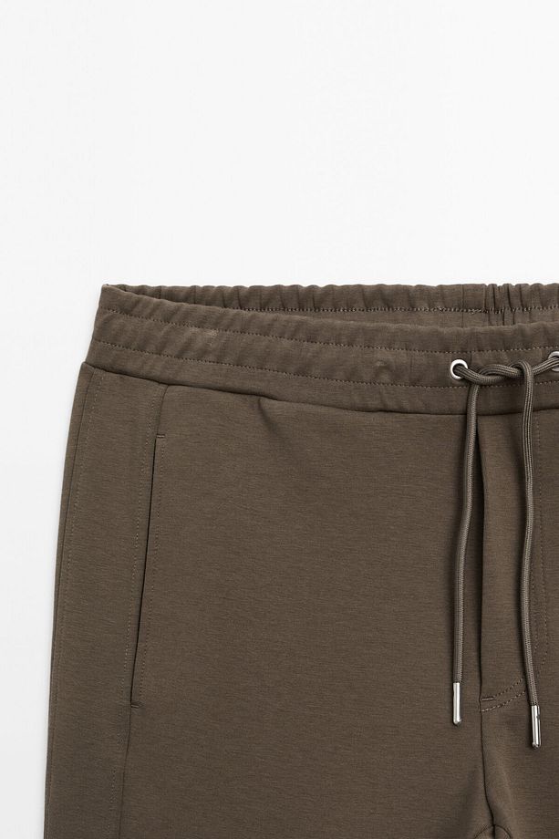 Pamuk karışımı jogger pantolon - 7