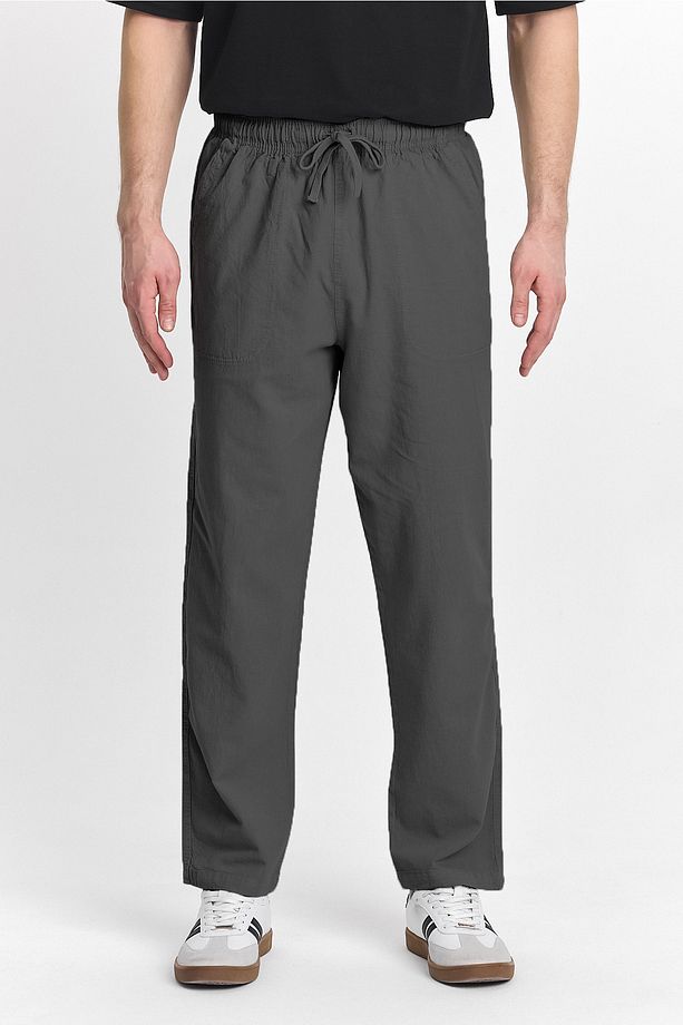Erkek Füme Renk Regular Fit Basic Pantolon - 1