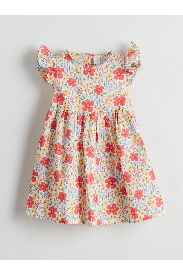 LCW ECO Bike Collar Floral Girl's Dress