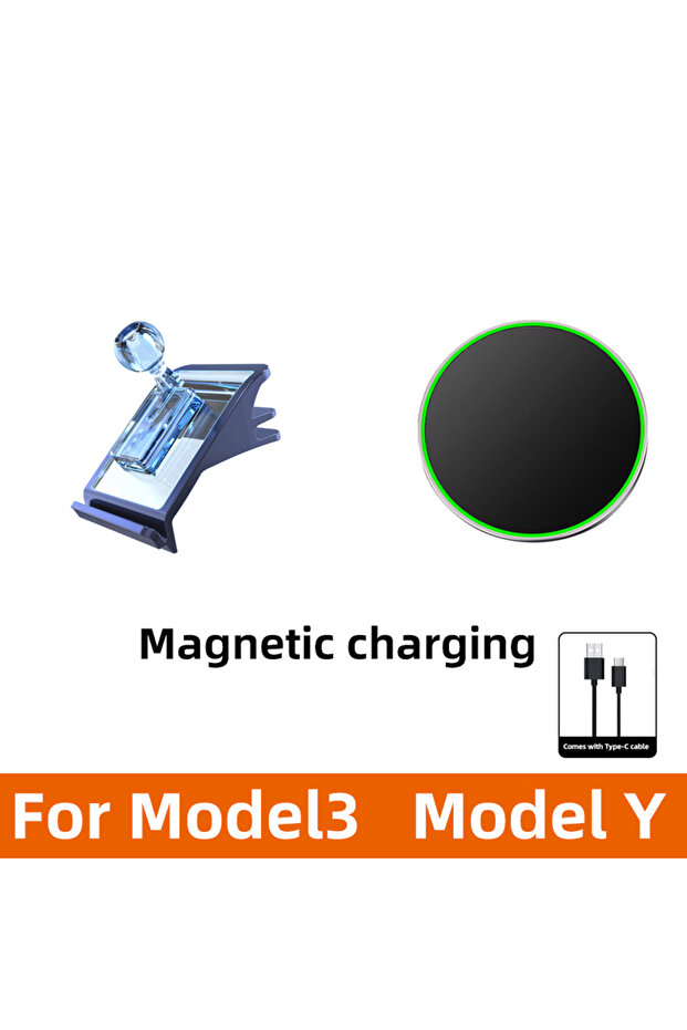 wireless charging TEEQ Car Phone Holder for Tesla Model3 Y Center Console Air Outlet Adjustable Magn