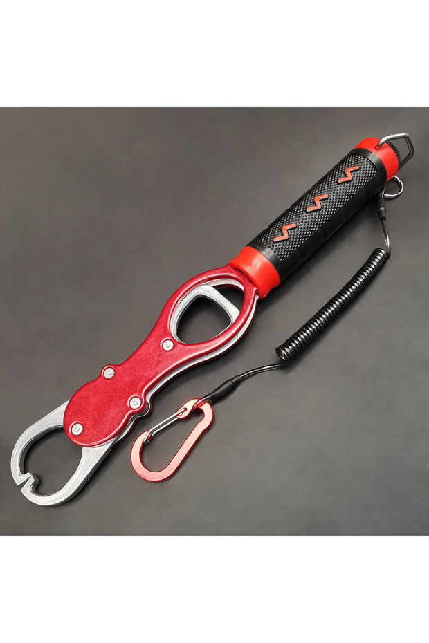 FCPZR-520-2 (Red) 1pc Multifunctional Aluminum Alloy Fishing Pliers Professional Fishing Grip Fishin