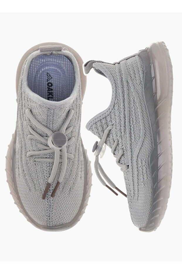 Monotone Sports Shoes with Lace-Up Closure