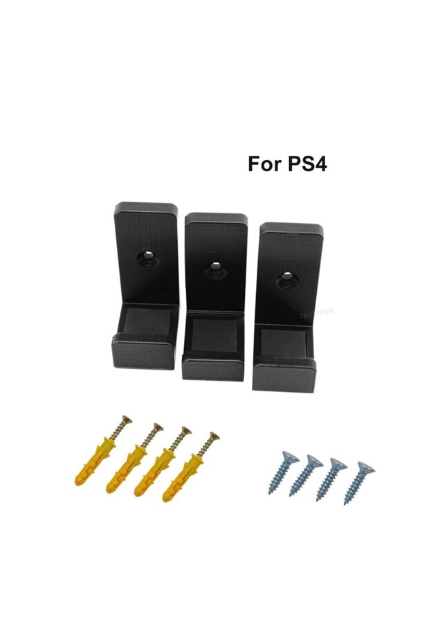 حامل حائط لوحدة تحكم ألعاب الفيديو PS4، 3 قطع، حامل حائط معلق، حامل حامل لوحدة تحكم ألعاب الفيديو PS4