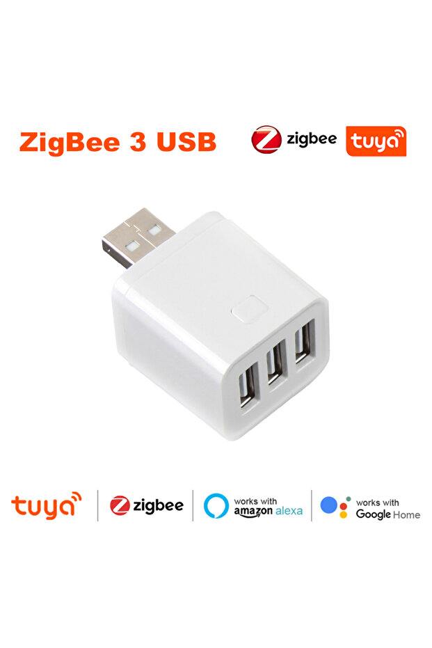 محول USB ذكي بتقنية Zigbee 3، محول واي فاي/زيجبي مايكرو USB، محول طاقة صغير 5 فولت بـ 1 أو 2 أو 3 منافذ USB، متوافق مع Smart Life C