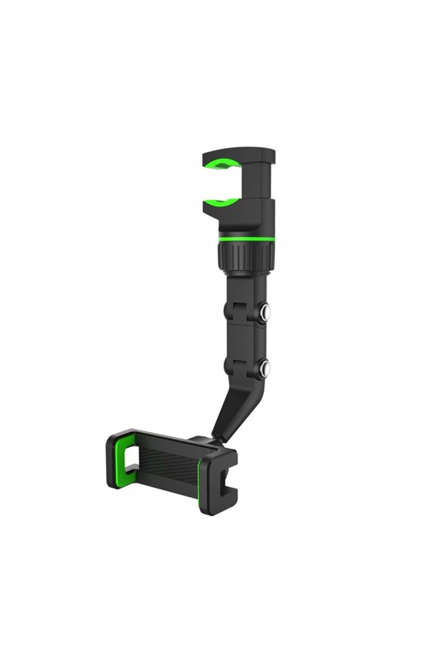 Green Rearview Mirror Phone Holder 360° Rotatable and Retractable Car Phone Mount Multifunctional Re