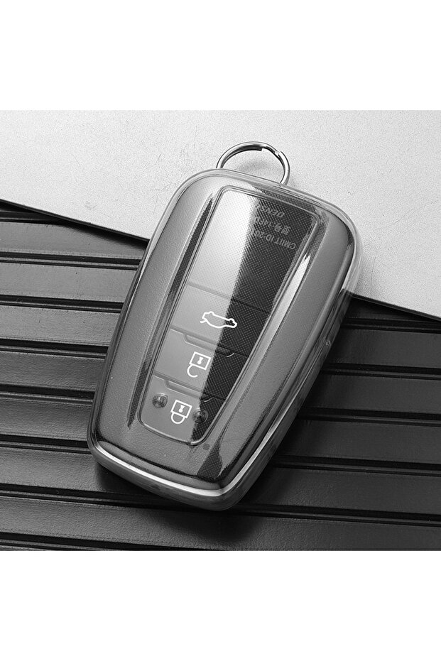 Transparent Car Key Case Protector Soft TPU Key Shell Cover Auto Accessories For Toyota Prius Camry