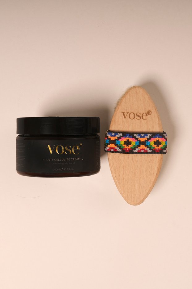 Anti-Cellulite Body Scrub + Horsehair Cellulite Brush (Tulip)