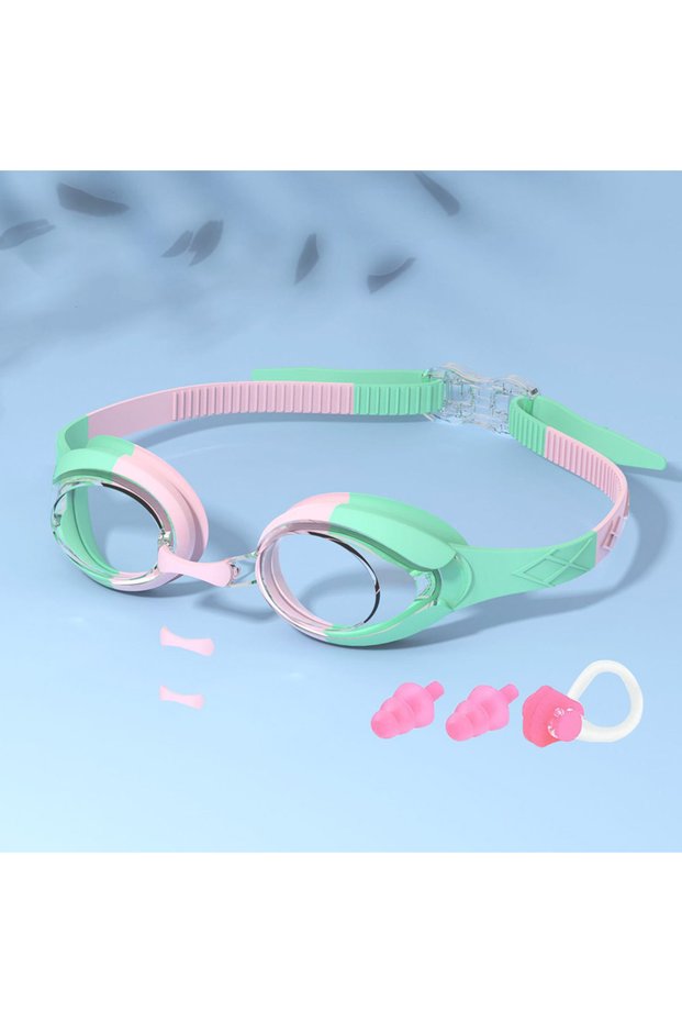 PinkGreen Kids Swimming Goggles Waterproof Swim Eyewear Glasses Anti-fog&Leak Girls Boys Youth Quick