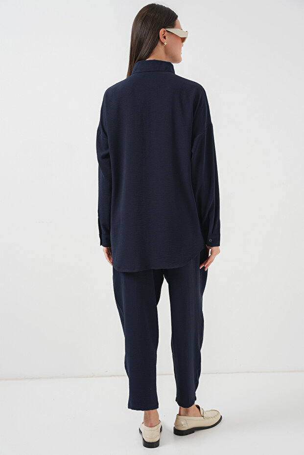 6593 Oversize Double Set - Navy Blue - 6