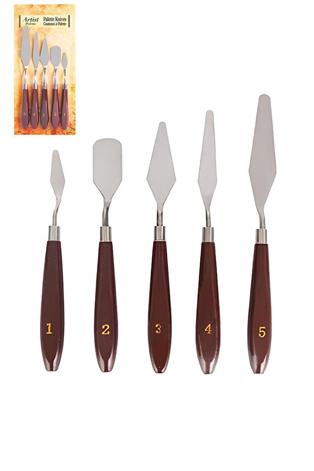 Weather Forecast Çelik 5 Parça Resim Spatula Seti Boya Palet Bıçağı Painting Knife cin549