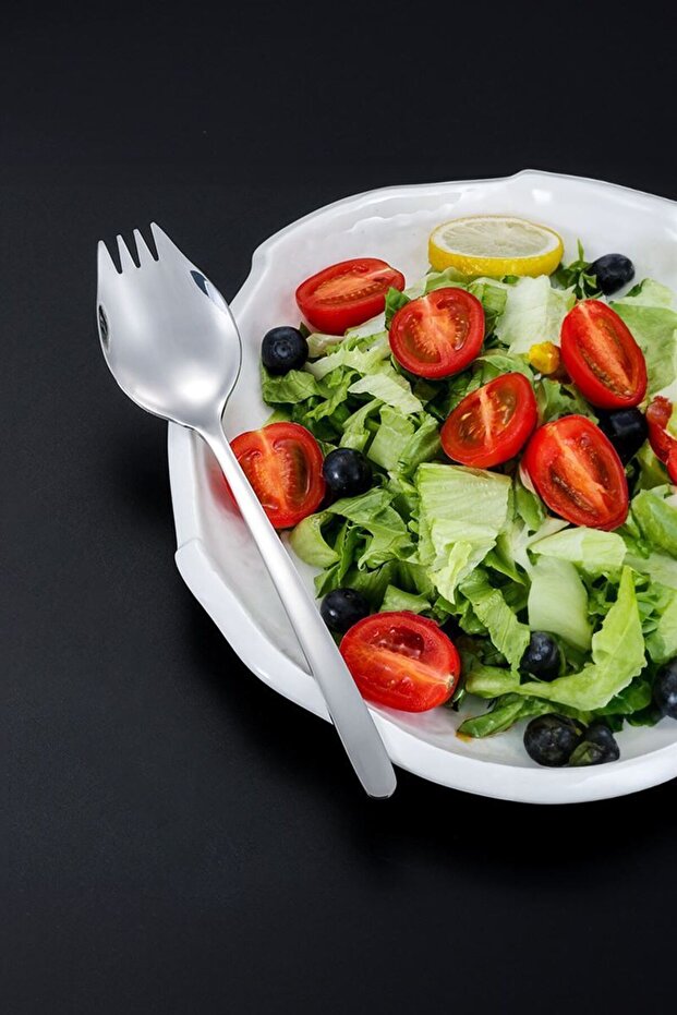 Çelik Silver Çatallı Kaşık Sofra Salata Tatlı Meyve Çatalı cin751by - 4