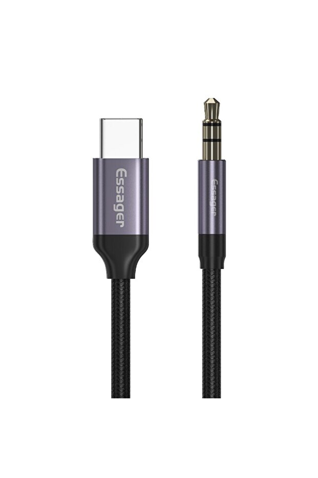 gray Usb C To 3.5mm Aux Jack Adapter Speaker and Headphone 3.5 Mm Aux Audio Splitter