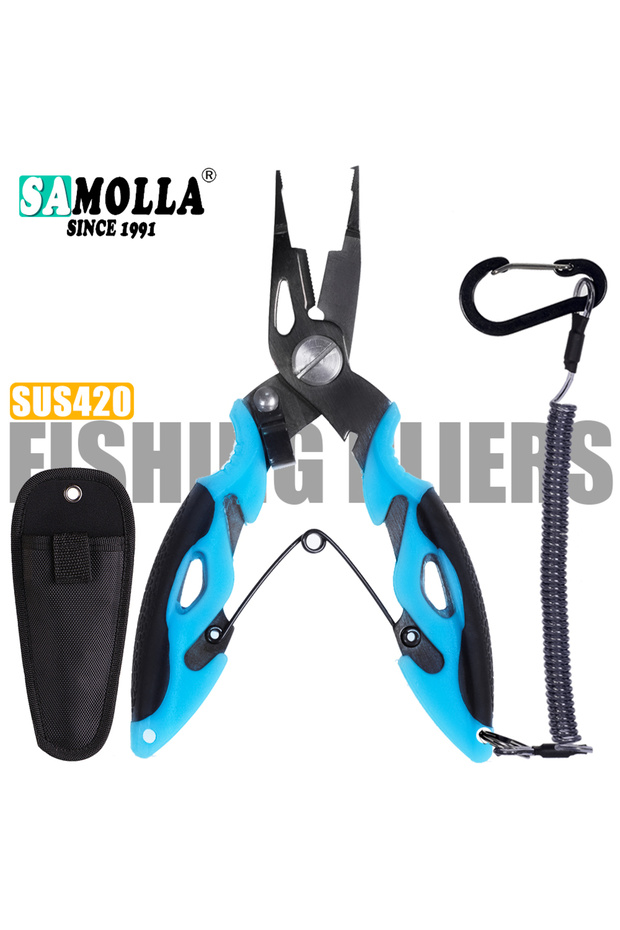 green New Multifunctional Fishing Pliers Accessories 420 Stainless Steel Body Scissors Line Cutter H