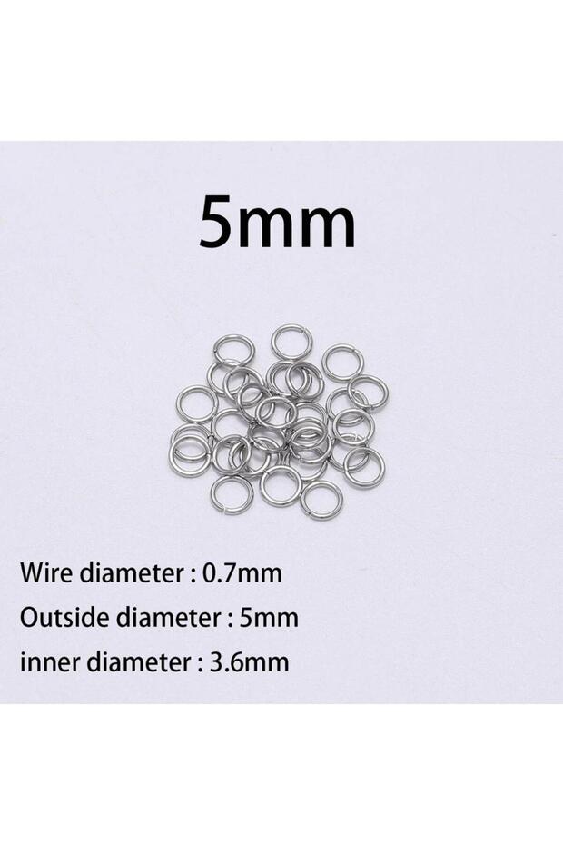 0.7 x 5mm 200pcs 30-200Pcs 3-25mm Stainless Steel Split Ring Open Single Loops Jump Rings Connector