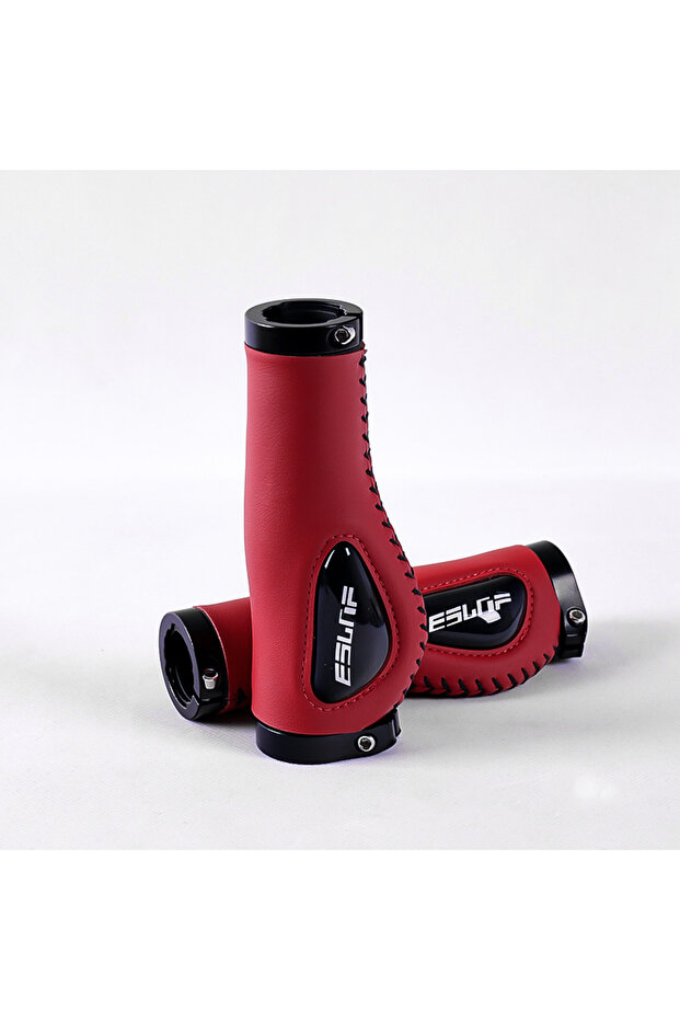 red Bicycle Grips Soft For MTB Mountain Bike Shockproof Anti-Slip Handlebar Cover Lock On Ergo...