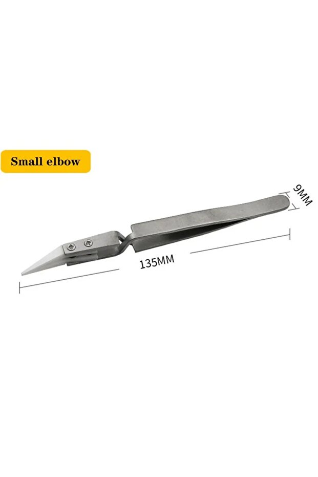 Small elbow 1/3 Pcs Ceramic Straight Tip Electronic Soldering Tweezers, Anti-Static Reverse Acid Res