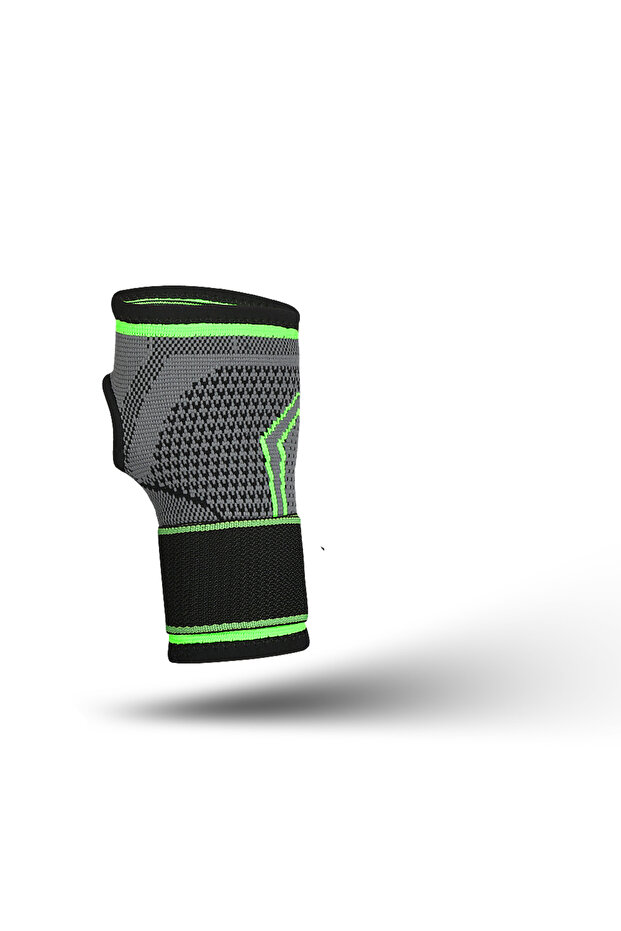 L green 1PC Gym Sports Wristband Wrist Protector Palm Guard Wrist Support Adjustable Wrist Brace Str