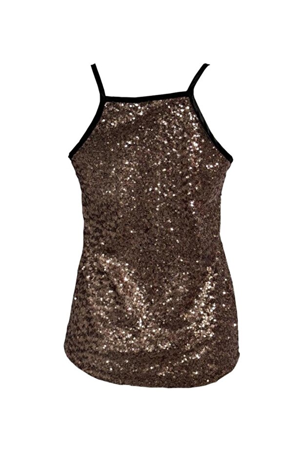 BRONZ PAYET ASKILI BLUZ - 2
