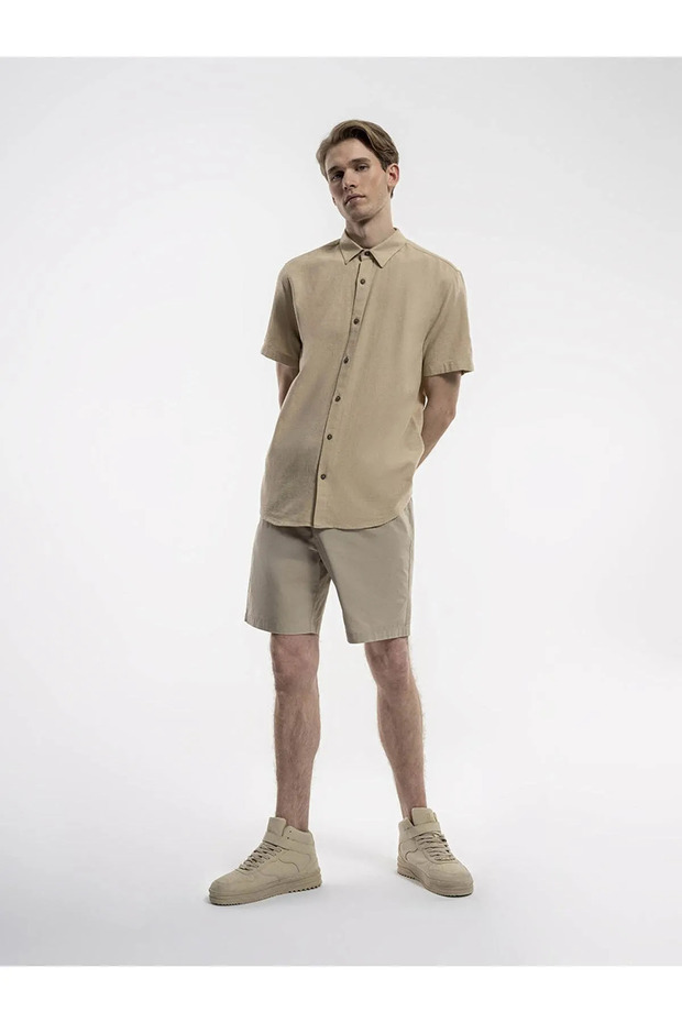Beige Men's Shirt - Lf2035478