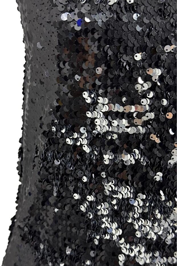 SİYAH SILVER ASKILI BLUZ - 3