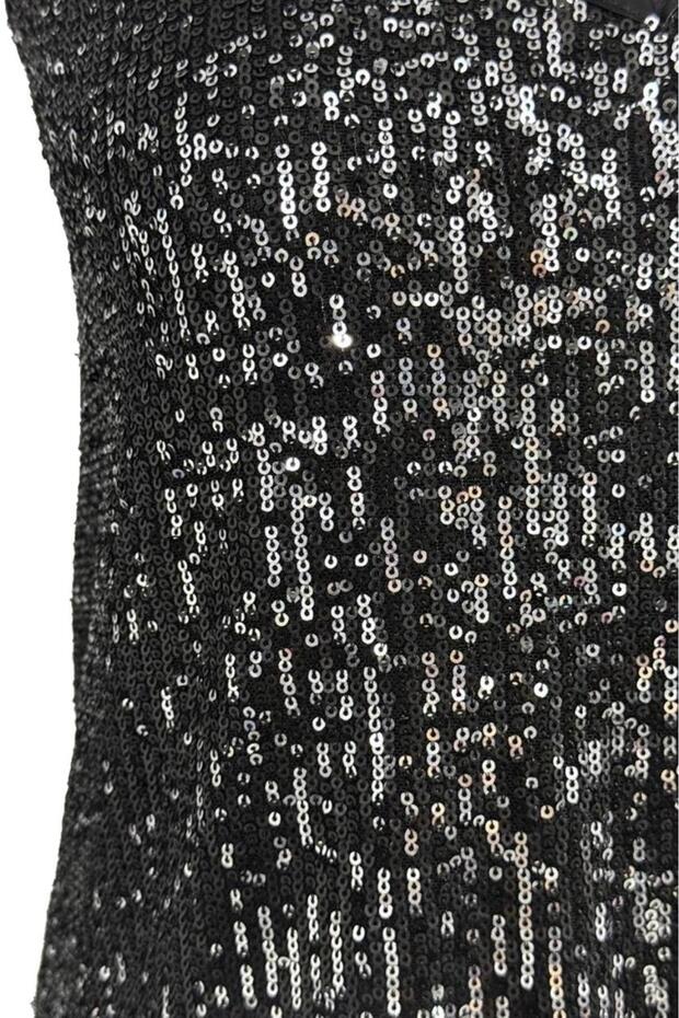 ANTRASİT PAYET ASKILI BLUZ - 3