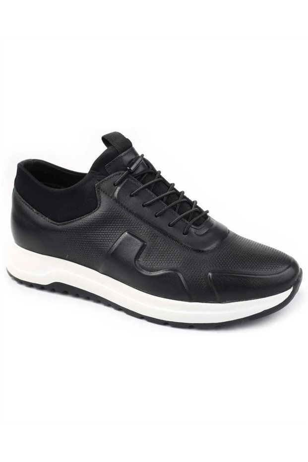 5333Y Men's Black Nata (40-44) Leather Casual Sports Shoes