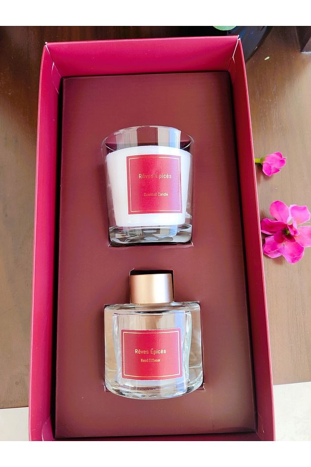 Repertoire Çubuklu Oda Parfümü & Mum - Reves Epices Reed Diffuser Gift Set - 6