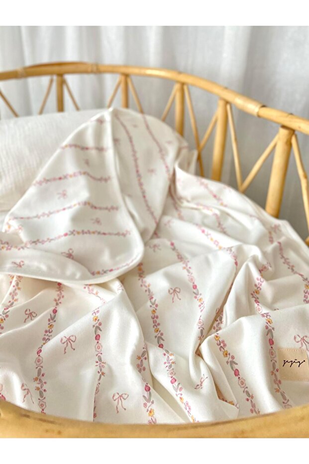 بطانية من القطن الممشط بخط القوس - 3