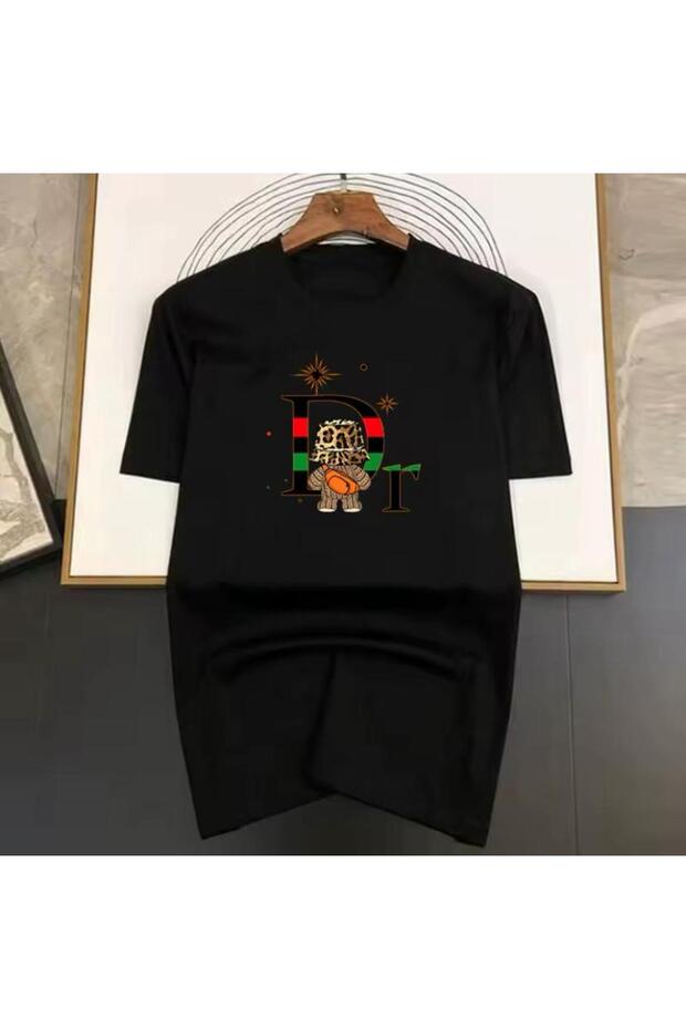 Dr Text Printed Women's Cotton Combed Cotton Round Neck Black T-Shirt