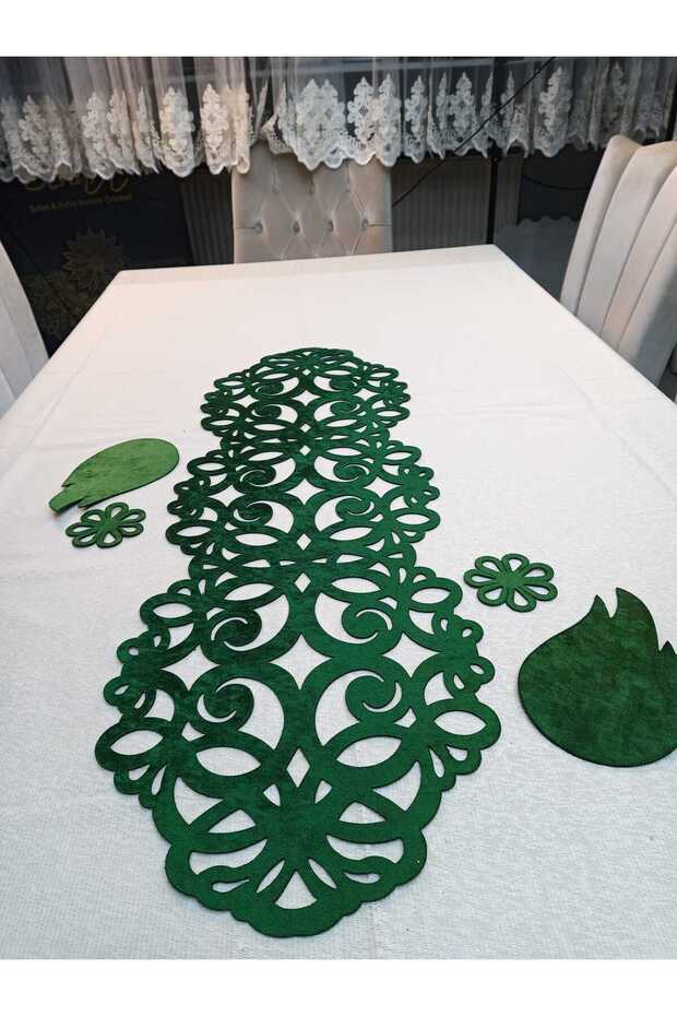 Velvet Runner/100X33Cm/Back with Leather Cover/Table Ranir