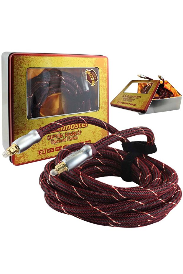 5 METER METAL BOXED 1stQUALITY GOLD END OPTICAL CABLE