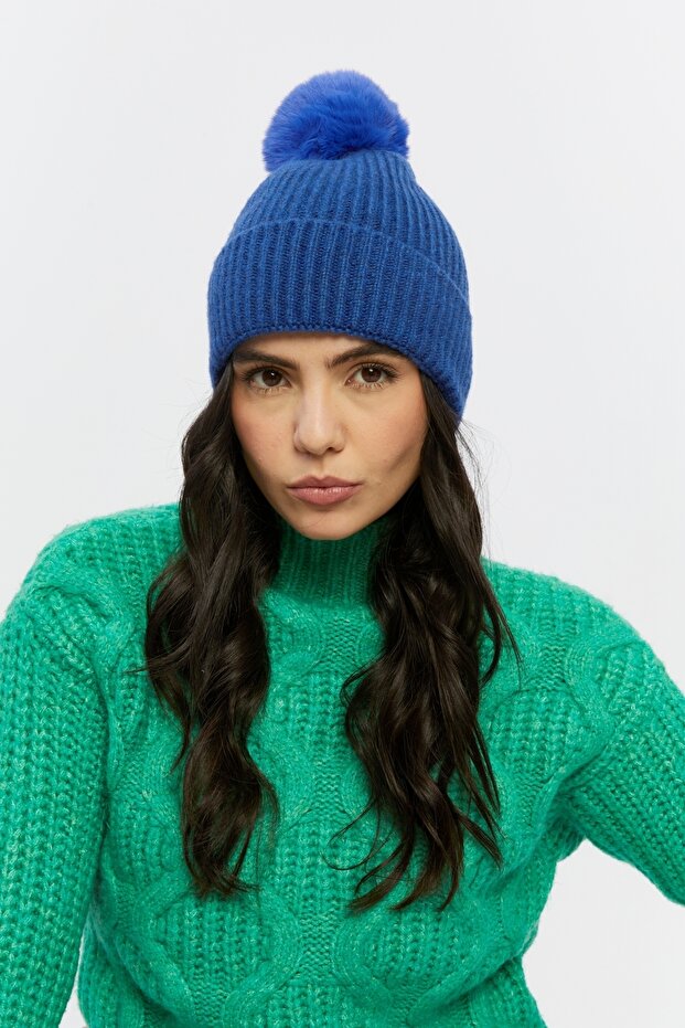 Ponponlu Örgü Bere - 8