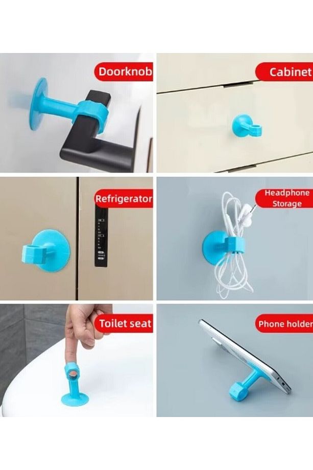 1 Adet Vantuzlu Geçmeli Kapı Kolu Stoper - 3