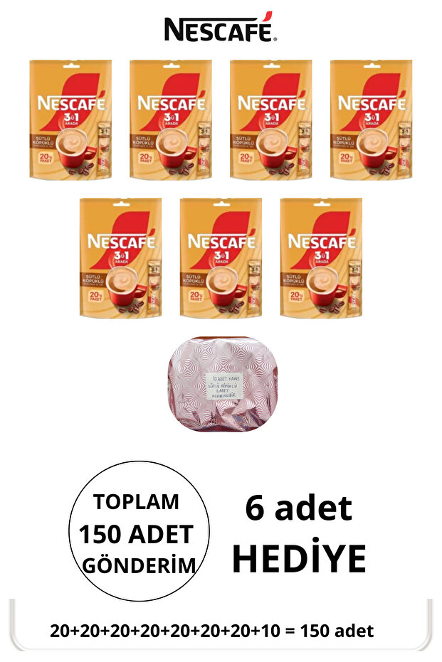 Sütlü Köpüklü 3'ü 1 Arada Hazır Kahve 48'li 17,4 gr X 3 Adet - 1