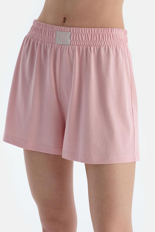 Gri Melanj Baskı Detaylı Kısa Kollu Tişört Şort Pijama Takımı - 4