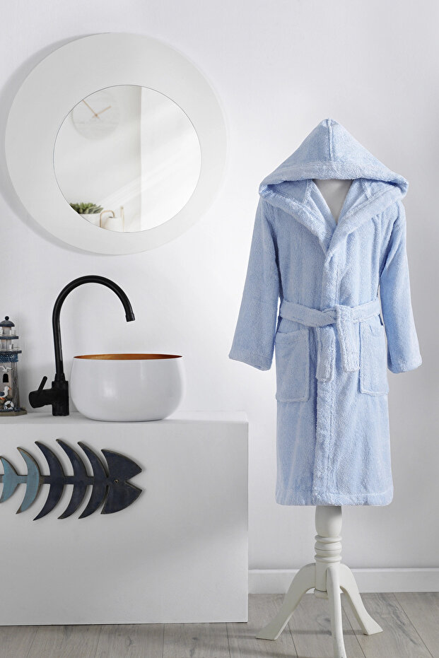 Ashley Hooded Bamboo Children's Bathrobe Age 13/14