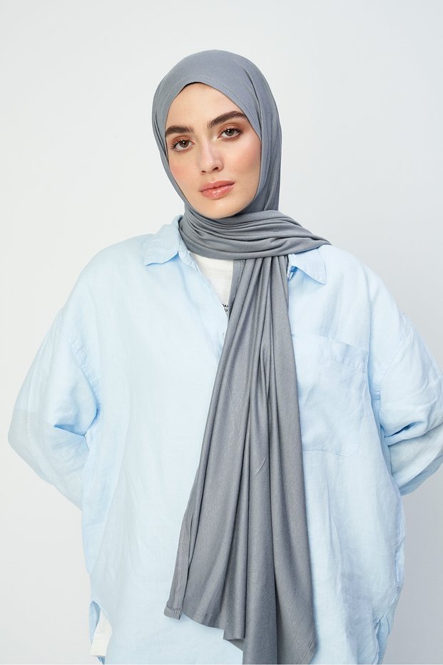 Smoke Colored Combed Shawl