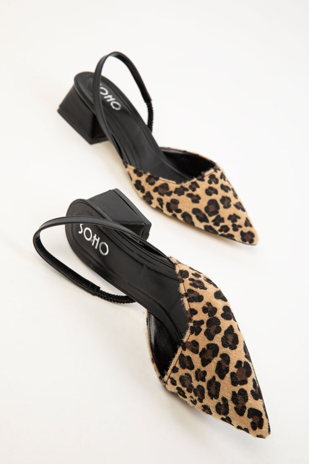 Leopárd női klasszikus sarkú cipő 20318 - 5
