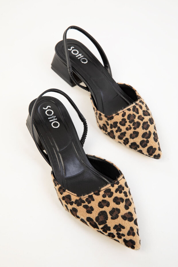 Leopárd női klasszikus sarkú cipő 20318 - 1