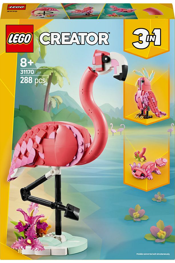® Creator 3’ü 1 Arada Vahşi Hayvanlar: Pembe Flamingo 31170 - 8+ Oyuncak Yapım Seti (288 Pr) - 4