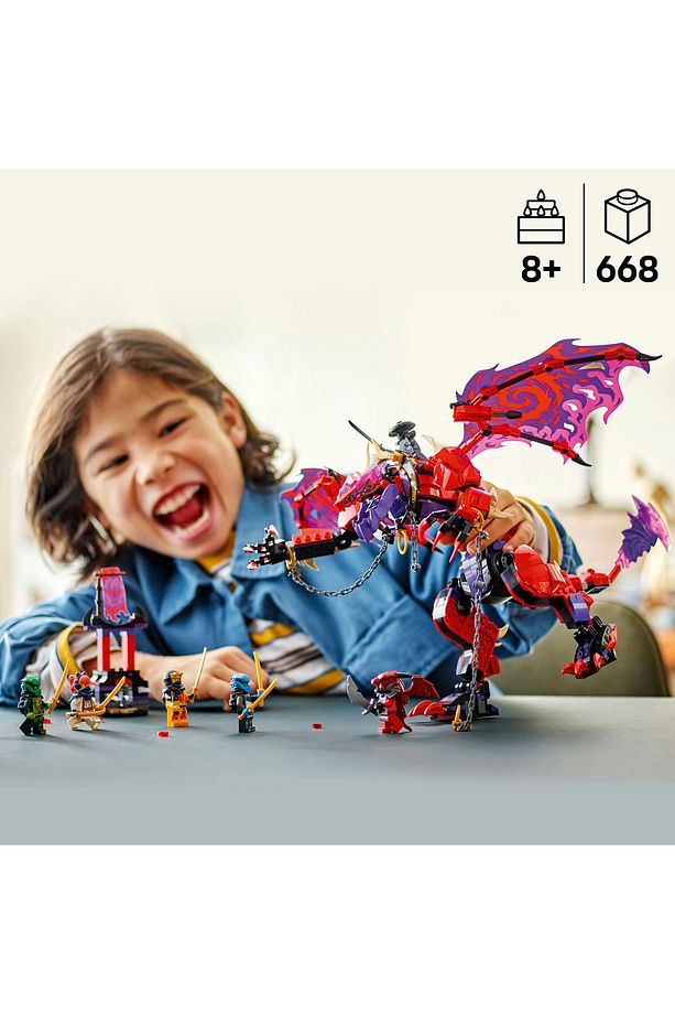 ® NINJAGO® Thunderfang Kaos Ejderhası 71832 - 8+ Yaratıcı Oyuncak Yapım Seti (668 Parça) - 7