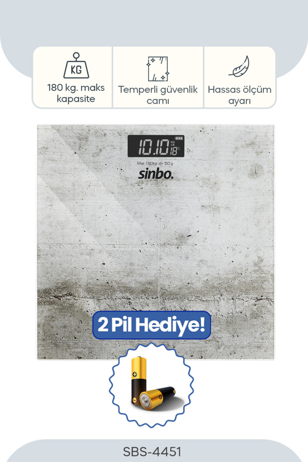 SBS-4451 Banyo Baskül (BEYAZ) - 1