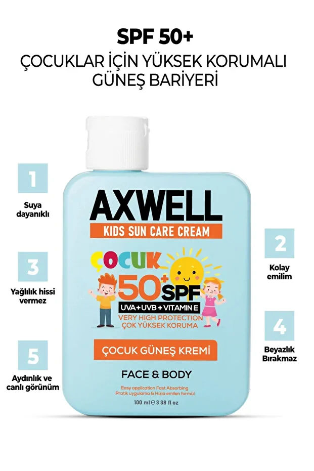 Kids Sun Cream Çocuk Güneş Kremi Çok Yüksek Koruma Spf 50 100ml - 1