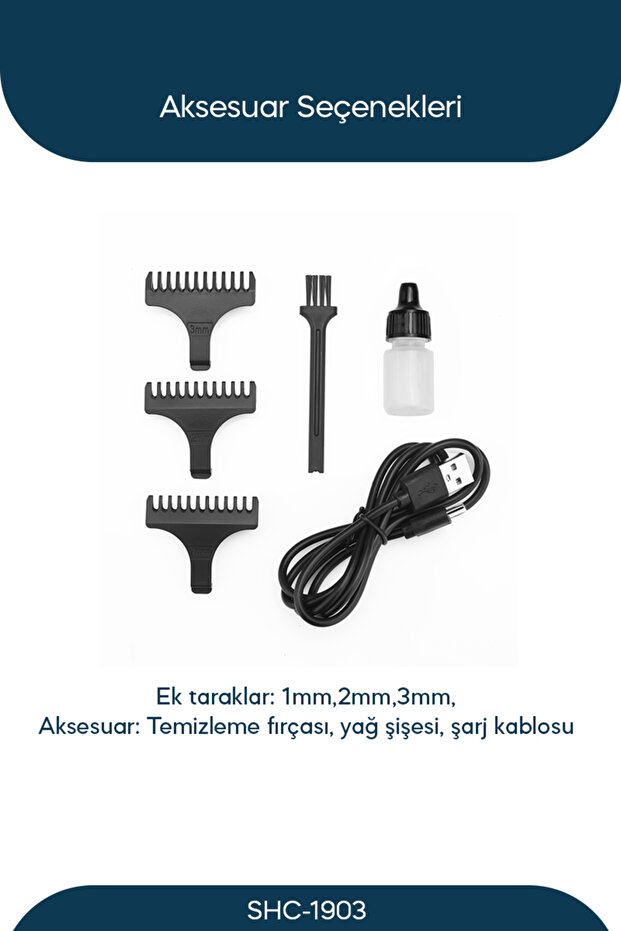 SHC-1903 Şarj Edilebilir Saç Kesme Makinesi - 3