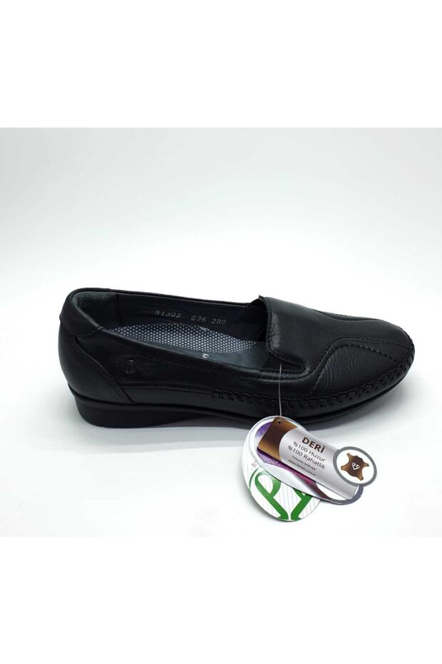 Anatomik Deri Siyah Ayakkabı 51302 - 2