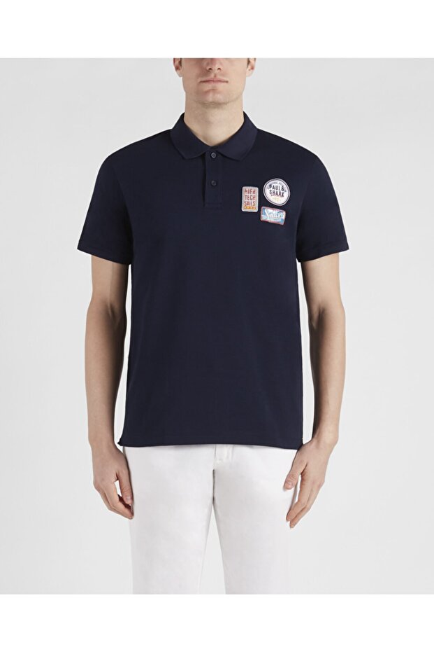 Men's Knitted Polo Shirt C.wCotton